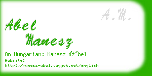 abel manesz business card